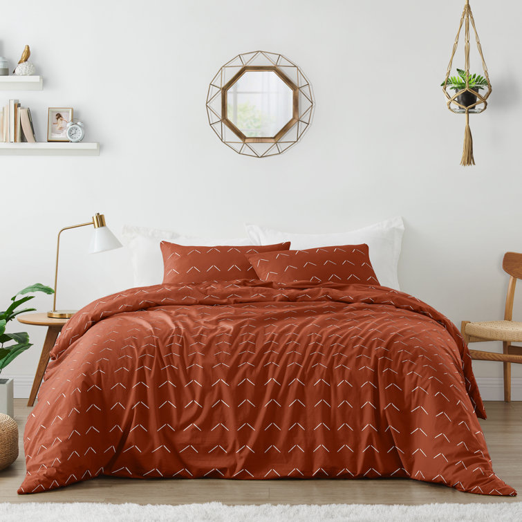 Sweet Jojo Designs Burnt Orange Ivory Microfiber 3 Piece Comforter